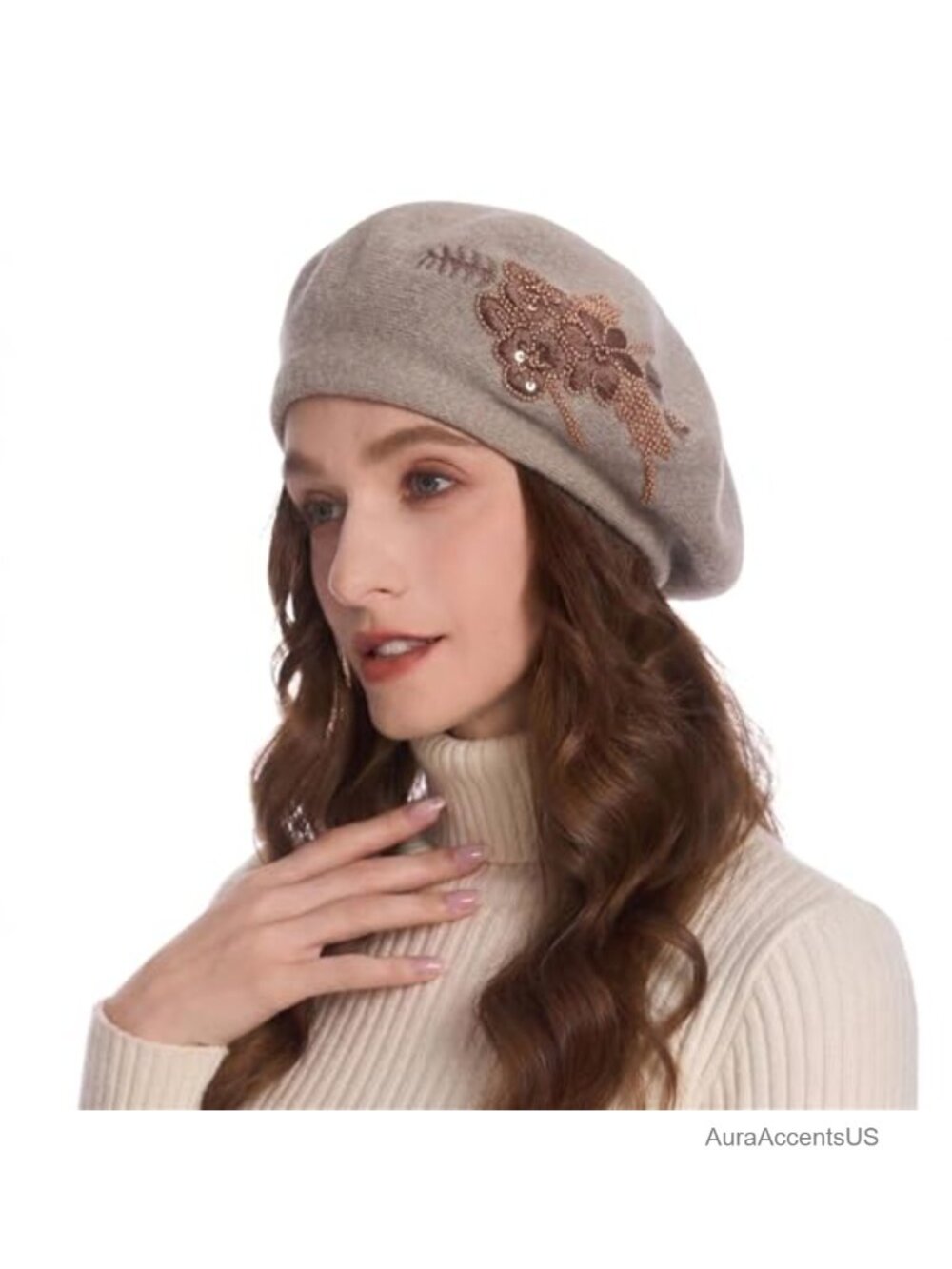 Reversible Knit Beret Thickened Warm French Artist Cap